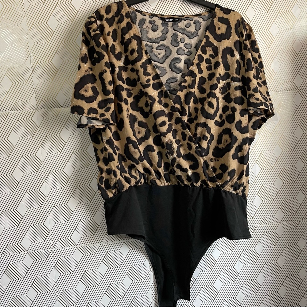 Shein animal print Body suit SZ 2XL